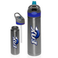 18 Oz. Stainless Steel Vacuum Bottle w/ Straw Lid